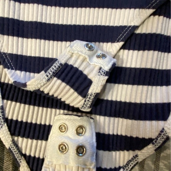 Limited Red, white & blue vintage ribbed bodysuit, 4th of July, patriotic wear M - Picture 5 of 10